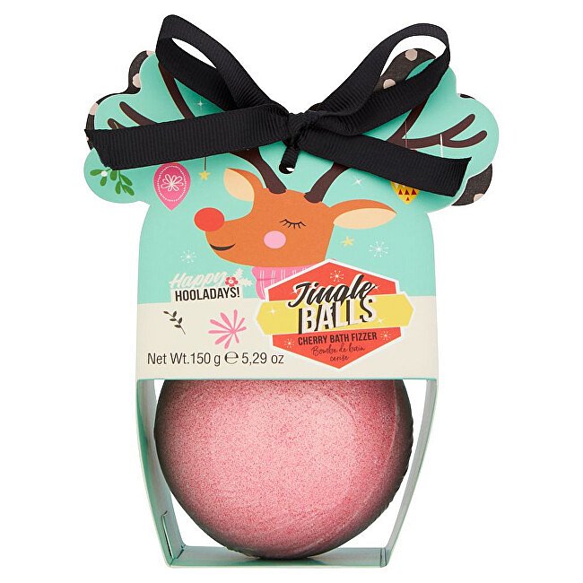 Dirty Works Šumivá bomba do koupele s vůní třešně Jingle Balls (Cherry Bath Fizzer) 150 g