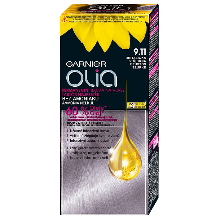 Garnier Olia 9.11 Metalická stříbrná 50ml