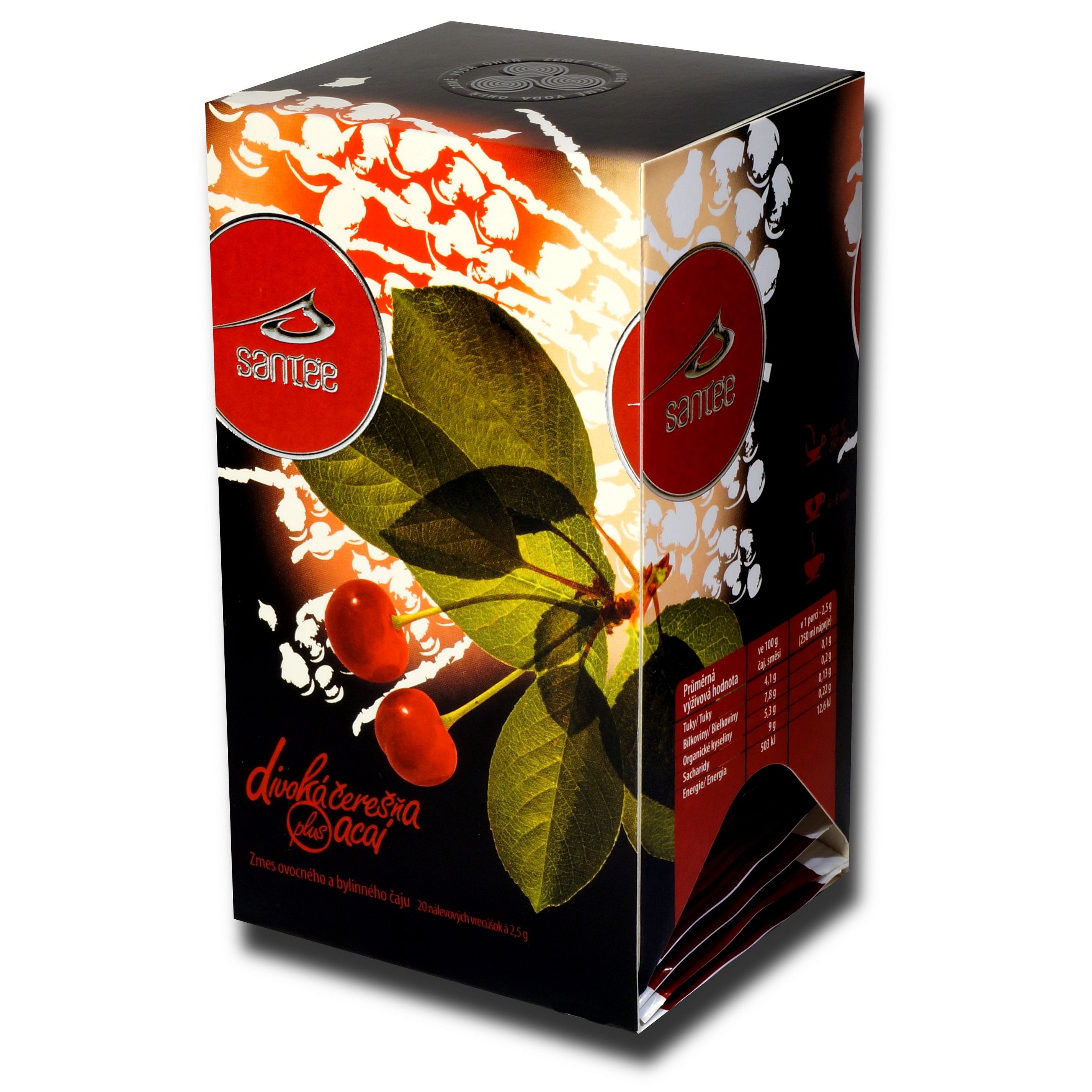 Santée Divoká třešeň & Acai porcovaný čaj 20x2,5 g