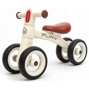 Milly Mally Dětské odrážedlo FLIXY s LED světlem a EVA koly (12–36 měsíců), cream