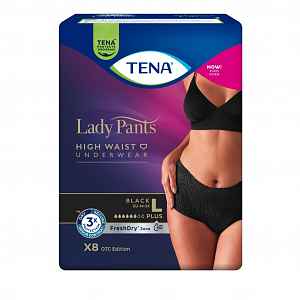 Tena Lady Pants Plus Black Large inkontinenční kalhotky 8 ks
