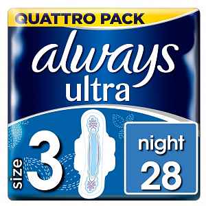 Always vložky Ultra Night Quatro 28ks