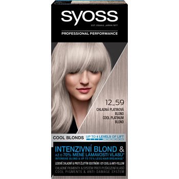 Syoss Cool Blonds permanentní barva na vlasy odstín 12-59 Cool platinum blond