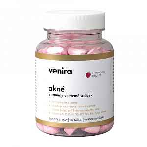 Venira srdíčka pro péči o problematickou pleť 120 tablet malina