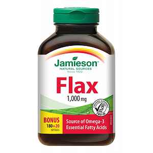 Jamieson Flax Omega-3 1000 mg lněný olej 200 kapslí