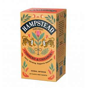 Hampstead Tea BIO Bylinný čaj kurkuma a skořice 20x2 g