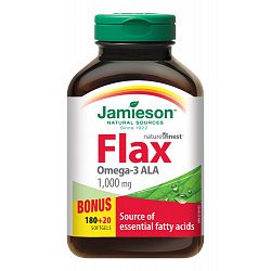 Jamieson Flax Omega-3 1000 mg lněný olej 200 kapslí