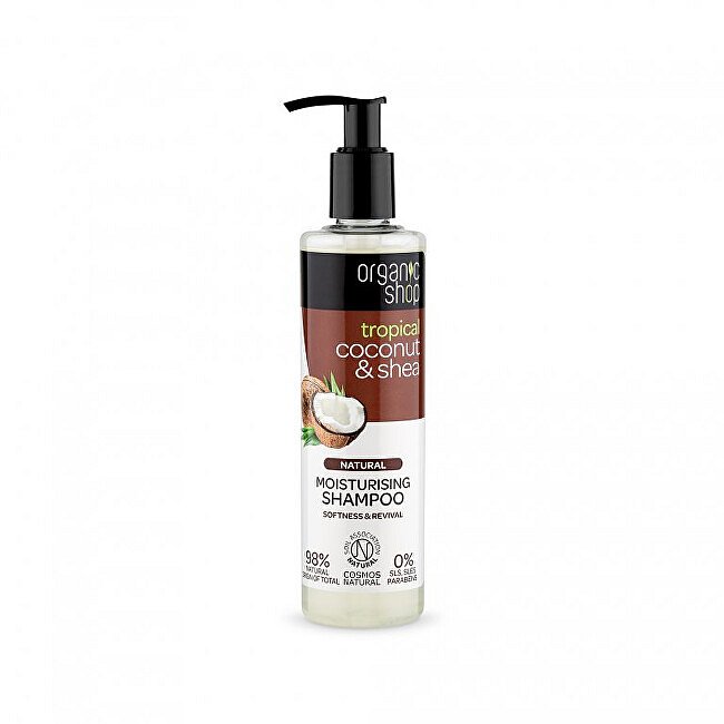 Organic Shop Tropický kokosový hydratační šampon s bambuckým máslem (Moisturising Shampoo) 280 ml