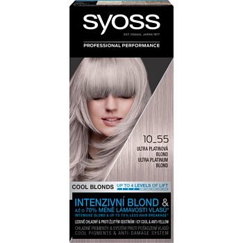 Syoss Cool Blonds permanentní barva na vlasy odstín 10-55 Ultra platinum blond