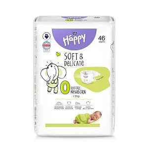 Bella Baby Happy Soft&Delicate 0 Before Newborn 2 kg dětské pleny 46 ks