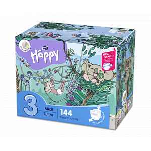 Bella Baby Happy Midi 5-9 kg dětské plenky box 2x72 ks