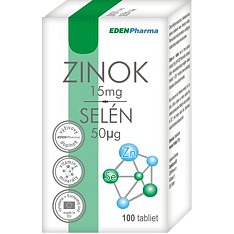 Edenpharma Zinek Selen tablety 100