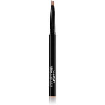 Gosh Brow Shape & Fill oboustranná tužka na obočí odstín 001 Brown 0,5 g