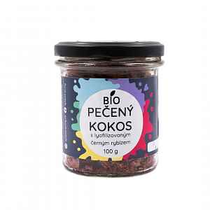 Lyopotraviny BIO Pečený kokos s mandlemi a lyofilizovaným černým rybízem, 100 g