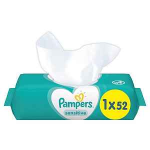 PAMPERS Vlhčené ubrousky Sensitive 52 ks