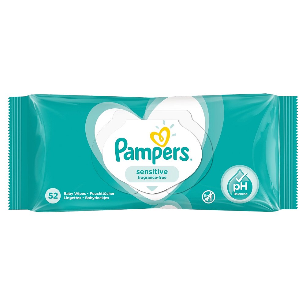 PAMPERS Vlhčené ubrousky Sensitive 52 ks