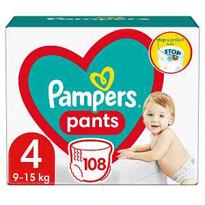 PAMPERS Pants 4 (9-15 kg) 108 ks Maxi Mega box - plenkové kalhotky