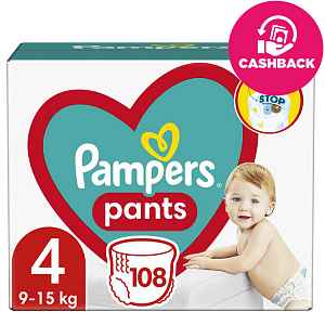 PAMPERS Pants 4 (9-15 kg) 108 ks Maxi Mega box - plenkové kalhotky