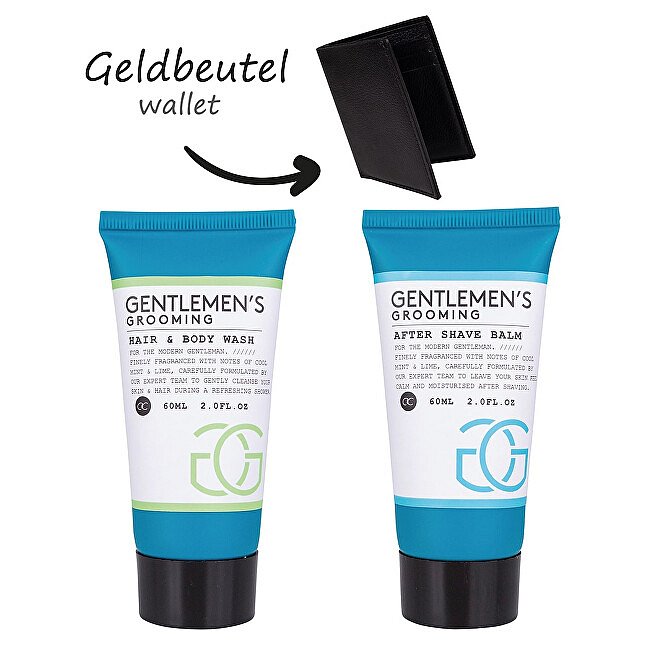 ACCENTRA Dárková sada koupelové péče s peněženkou Gentlemen`s Grooming 3 ks