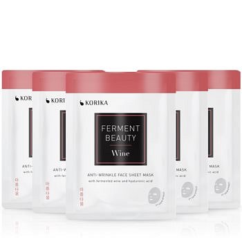 KORIKA FermentBeauty Wine and Hyaluronic Acid  set pleťových masek za zvýhodněnou cenu