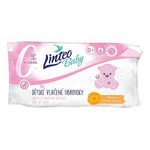 Vlhčené ubrousky LINTEO BABY SOFT AND CREAM 72ks v sáčku