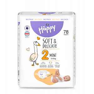 Bella Baby Happy Soft&Delicate 2 Mini 3–6 kg dětské pleny 78 ks