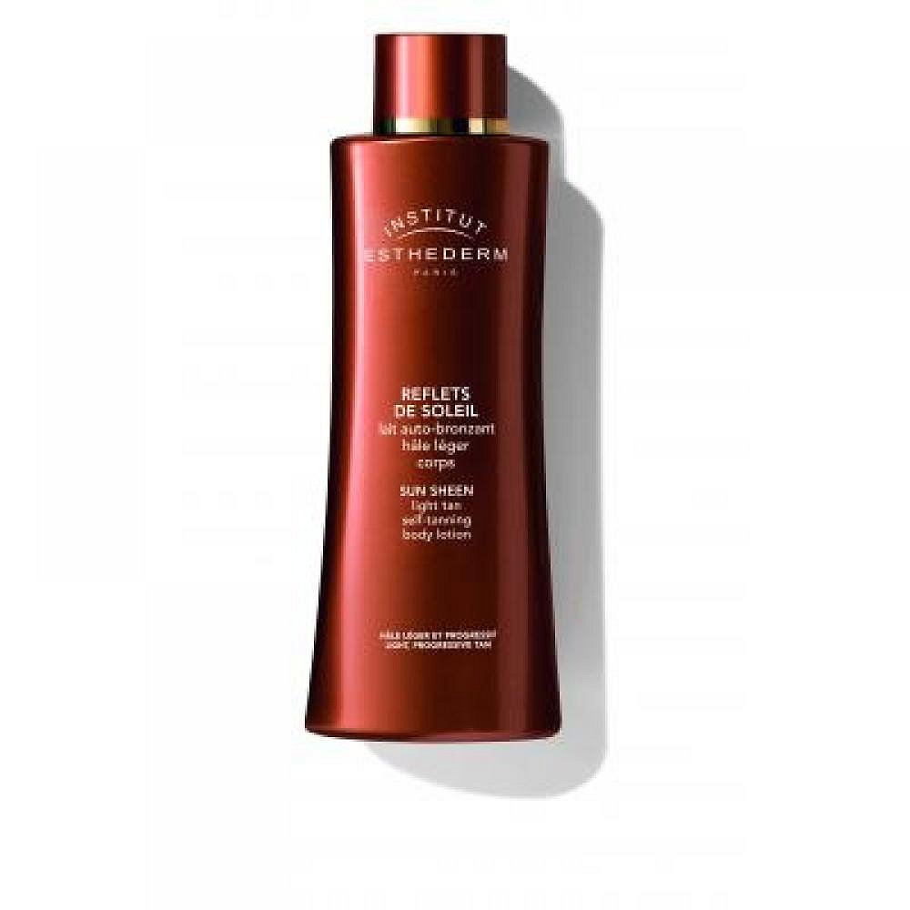 Esthederm Sun Sheen Light tan self-tanning body lotion - samoopalovací mléko na tělo lahvička s pumpičkou 150 ml