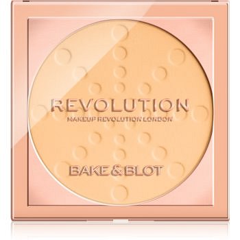 Makeup Revolution Bake & Blot fixační pudr odstín Banana 5,5 g