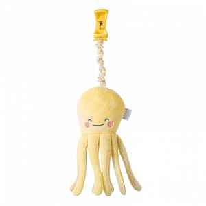 Saro Baby chobotnička s klipem Happy Sea Yellow