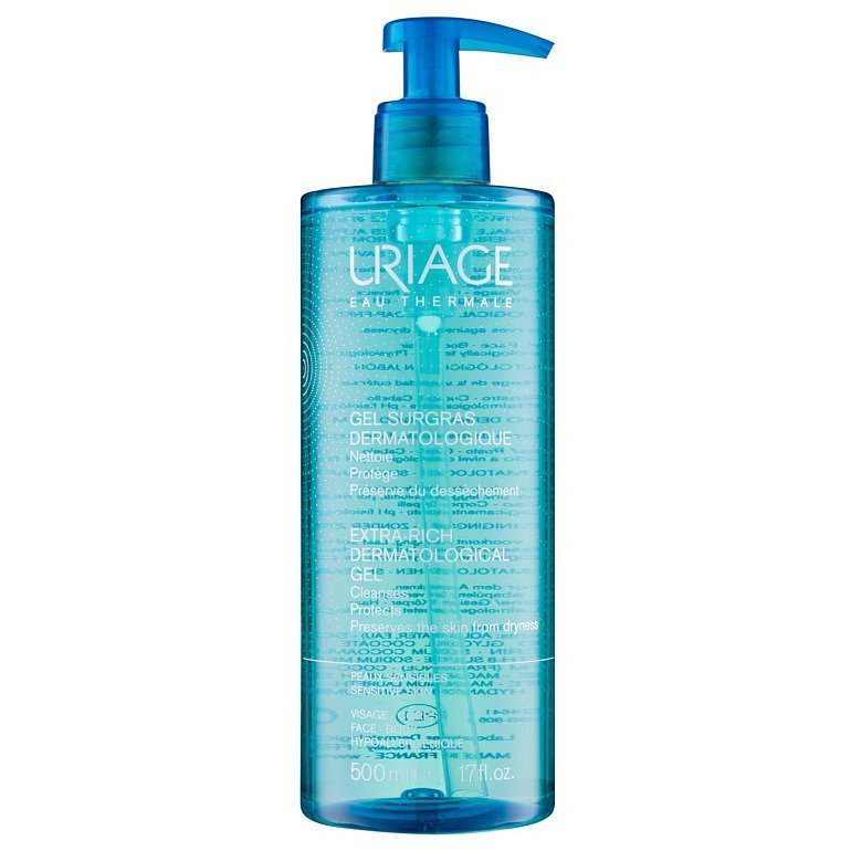 Uriage Čisticí gel na obličej a tělo (Extra-Rich Dermatological Gel) 500ml