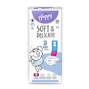 Bella Baby Happy Soft&Delicate 3 Midi 5–9 kg dětské pleny 50 ks