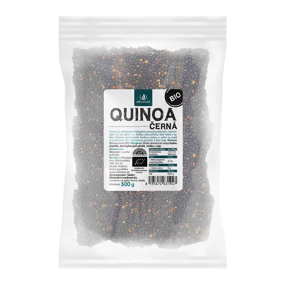 Allnature Quinoa černá BIO 500 g