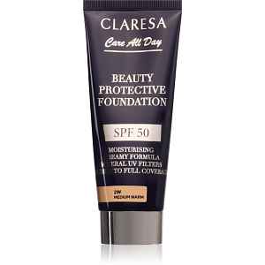 Claresa Care All Day Beauty Protective Foundation ochranný make-up SPF 50 odstín 2W Medium Warm 30 ml