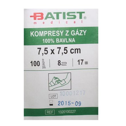 Gáza kompr.nester.7.5x7.5/100ks Batist