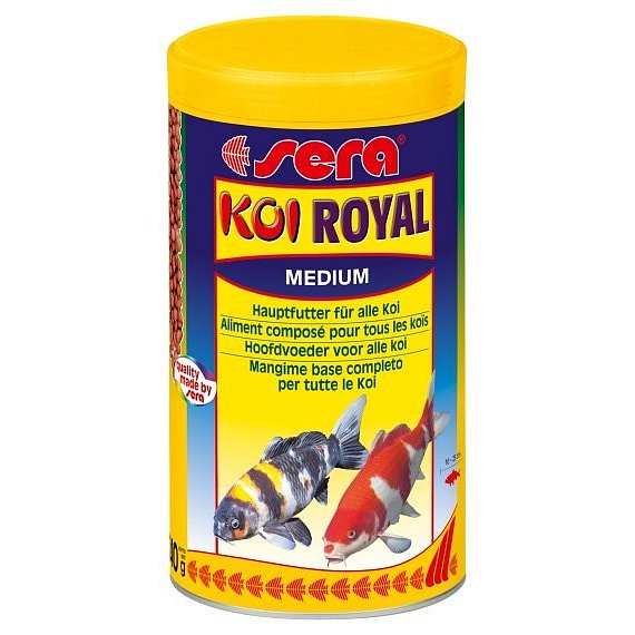 Sera základníé krmivo pro koi a iostatní jezírkové ryby Koi Royal Medium 1000ml