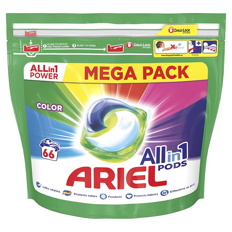 ARIEL All-In-1 PODs Kapsle na praní Colour, 66 praní