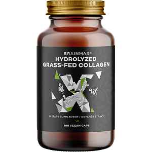 BrainMax Hydrolyzovaný GrassFed Collagen® (kolagen z krav krmených trávou), 600 mg, 100 kapslí