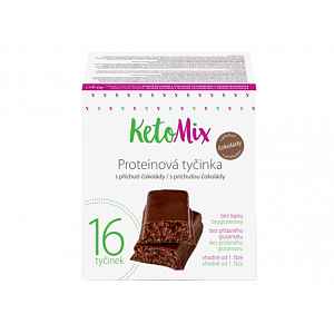 KetoMix Proteinové tyčinky s příchutí čokolády 16x 40g