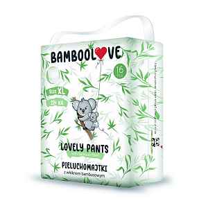 Bamboolove Plenkové kalhotky jednorázové Bambus vel. XL 12+ kg 16 ks