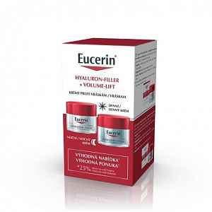 Eucerin Hyaluron-Filler + Volume-Lift denní + noční krém 2 x 50 ml dárková sada