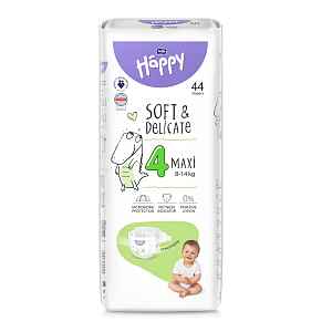 Bella Baby Happy Soft&Delicate 4 Maxi 8–14 kg dětské pleny 44 ks