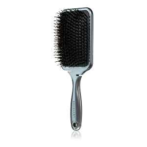 BrushArt Hair Plochý kartáč s kančími štětinami 1 ks Metallic Black