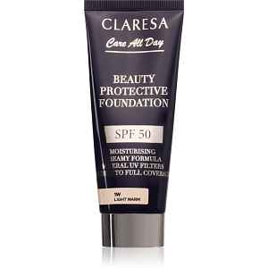 Claresa Care All Day Beauty Protective Foundation ochranný make-up SPF 50 odstín 1W Light Warm 30 ml