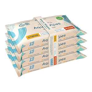 Aqua Wipes Eko dětské vlhčené ubrousky 4x64ks