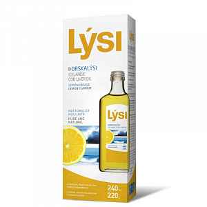 LYSI Cod liver oil lemon 240 ml