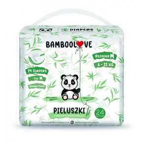 Bamboolove Pleny jednorázové Bambus vel. M 6-11 kg 24 ks