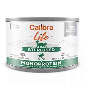 CALIBRA Life konzerva Sterilised Duck pro kočky 200 g