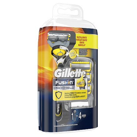 Gillette ProShield Flexball strojek + 4 hlavice