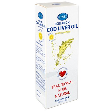 LYSI Cod liver oil lemon 240 ml