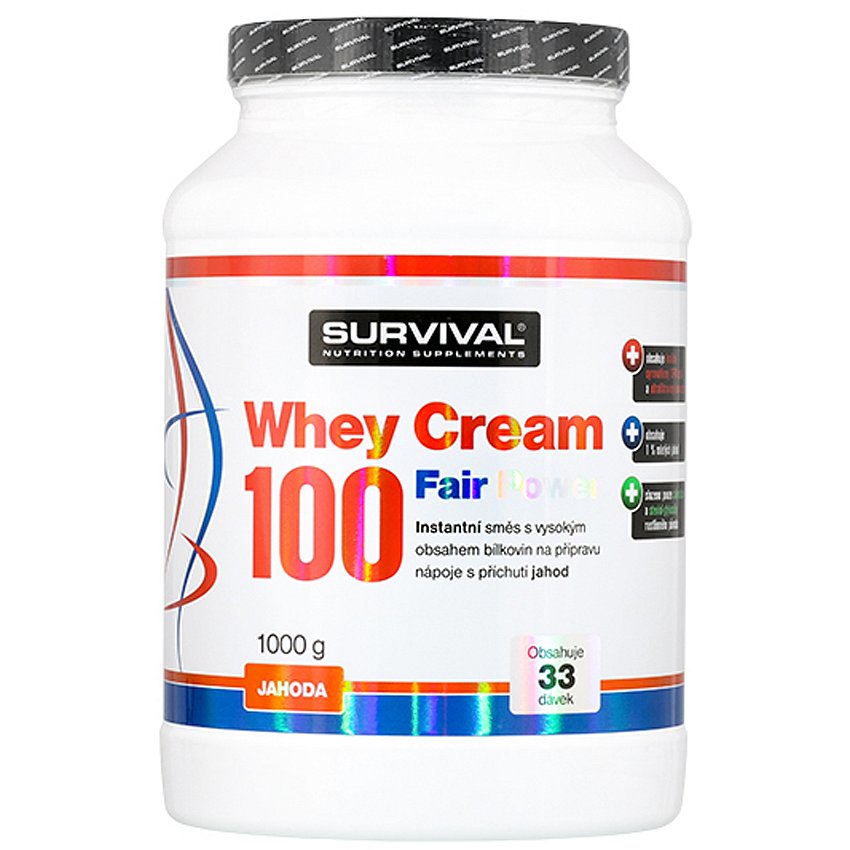 Whey Cream 100 Fair Power jahoda 1000g
